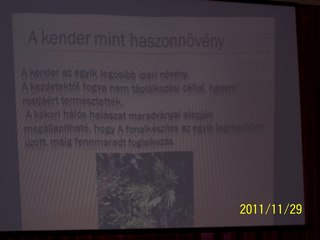 Előadás a kenderfeldolgozásról