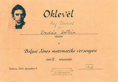 Tanulmányi versenyek 2009/2010 Tanulmányi versenyek 2009/2010