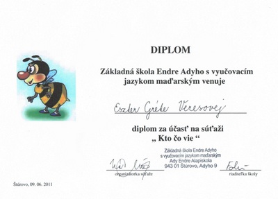 Tanulmányi versenyek 2009/2010 Tanulmányi versenyek 2009/2010