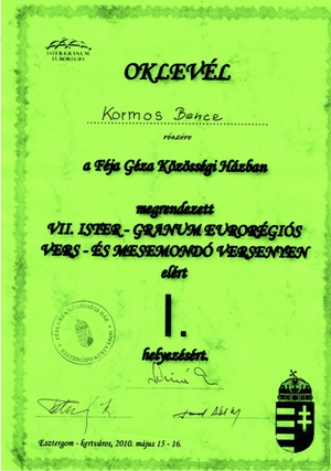 Eredményeink a 2009/2010-es tanévben Eredményeink a 2009/2010-es tanévben